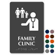 Family Clinic TactileTouch Braille Hospital Sign