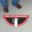 Fire Extinguisher   Keep Area Clear, Do Not Block Way, Semi Circle