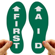 First Aid Footprints Floor Marker
