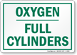 Oxygen Full Cylinders Sign