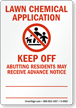 Lawn Chemical Application, Keep Off Sign