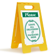Leave All Deliveries And Packages Here Standing Floor Sign