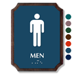 Men Braille TactileTouch Wooden Plaque