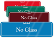 No Glass Pool Rules ShowCase Wall Sign
