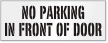 No Parking In Front Of Door Floor Stencil