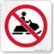 No Snow mobiles Graphic Sign
