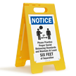 FloorBoss Standing Social Distancing Sign