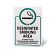 Place Extinguished Cigarettes In Container Smoking Area Sign
