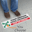 Please Maintain Social Distancing SlipSafe Floor Sign