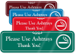 Please Use Ashtrays, Thank You Sign