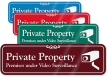 Private Property, Video Surveillance ShowCase™ Wall Sign