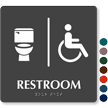 Restroom TactileTouch Braille Sign
