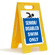 Senior Disabled Swim Only Floor Sign