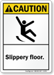 Caution (ANSI): Slippery Floor