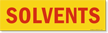 Magnetic Cabinet Label: Solvents