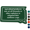 Agricultural Producers South Dakota Novelty Law Sign