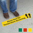 Stand Here for Temperature Screening SlipSafe Floor Sign