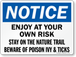 Stay On Trail Beware Of Poison IVY Sign