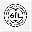 Thank You For Practicing Social Distancing Floor Stencil