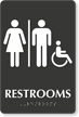 Unisex Handicap Restrooms TactileTouch Braille Sign