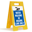 Water Walking Or Jogging Lane Only Floor Sign
