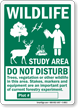 Wildlife Study Area Do Not Disturb Sign