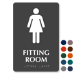 Women Fitting Room TactileTouch™ Sign with Braille