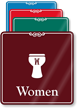 Women Humorous Restroom Showcase Sign