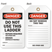 Do Not Use This Ladder Repairs Required Tag