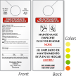 Custom Bilingual Maintenance Door Hanger, 2 Sided