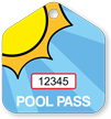 Pool Passes In House Shape, Sunrise Tag