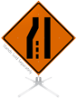 Merge Right Symbol Roll Up Sign