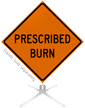 Prescribed Burn Roll Up Sign