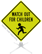 Watch Out For Children Roll Up Sign
