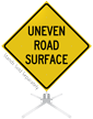 Uneven Road Surface Roll Up Sign