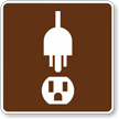 Electrical Hook-Up, MUTCD Guide Sign for Campground