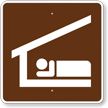 Sleeping Shelter, MUTCD Guide Sign for Campground