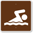 Swimming, MUTCD Guide Sign for Campground