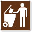 Trash Dumpster, MUTCD Guide Sign for Campground