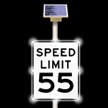 MUTCD Compliant MPH LED Solar Speed Limit Sign Kit
