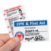 2-Sided First Aid Trained Wallet Card