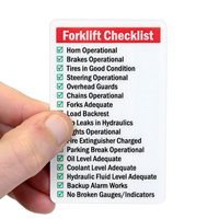 Self Laminating Forklift Wallet 2-Sided Cards