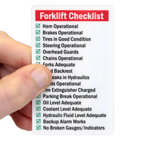 Self Laminating Forklift Certification Wallet Card