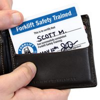 Two Sided Forklift Safety Trained / Forklift Checklist