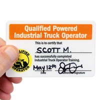 Self Laminating Certification Wallet Card