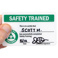 Safety Trained ,Wallet Card
