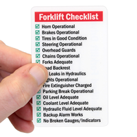 Qualified Forklift Driver Safety Wallet Cards