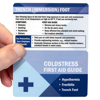 Cold Stress First Aid Guide(Bi-Fold) Laminated Safety Wallet Card 