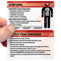 Bi-Fold Heat Stress Symptoms Safety Wallet Card 