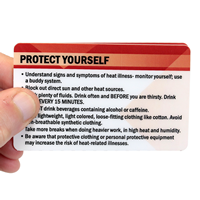 Heat Stress Symptoms Fold-over (Bi-Fold) Laminated Safety Wallet Card 